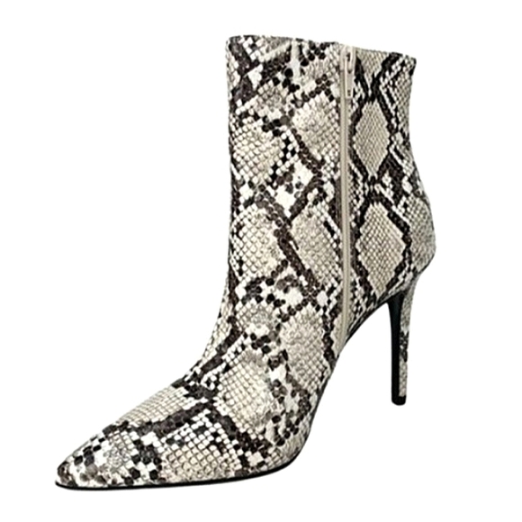New w/Box Thalia Sodi Rylie Snake Embossed Side-Zip Pointy-Toe Ankle Dress Boots - Picture 2 of 7